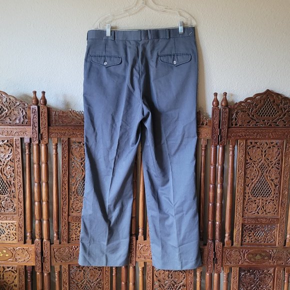 Vintage 80s/90s Men's Pleated Flap Pocket Khakis 36x29 - Made in USA - Picture 2 of 8